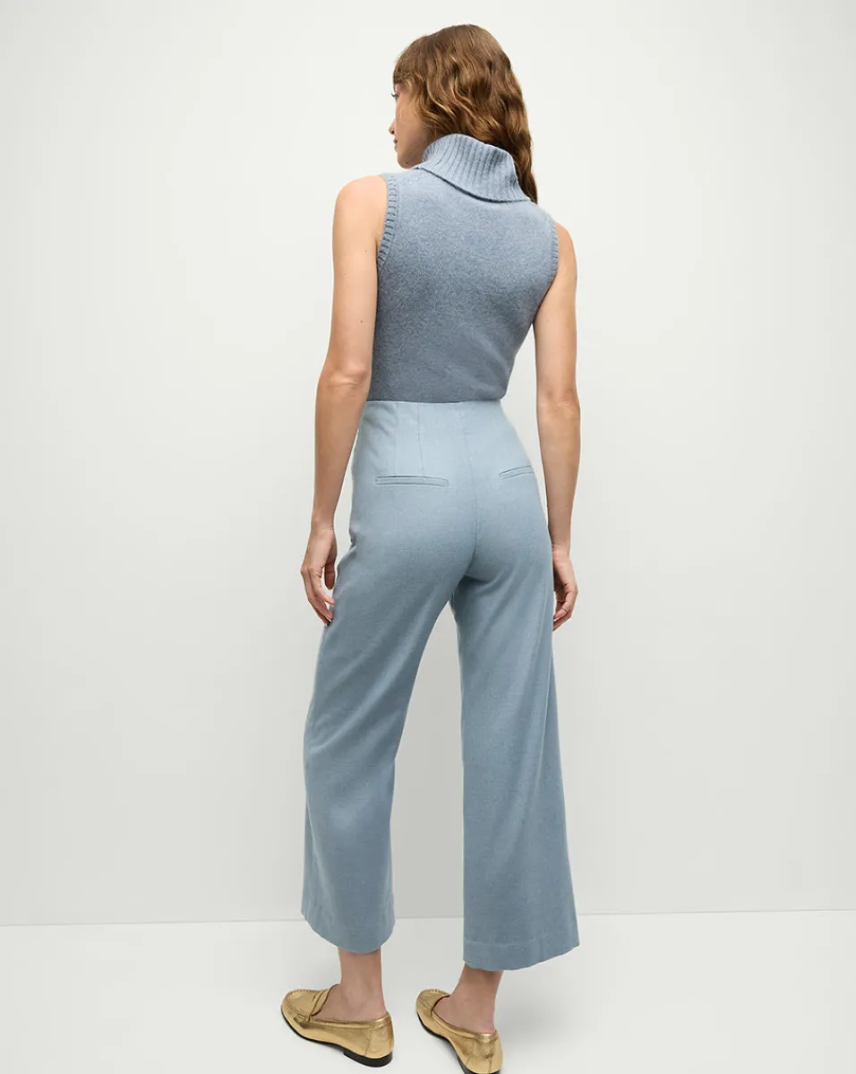 Dova Pant in Heather Smoke Blue>Veronica Beard Discount