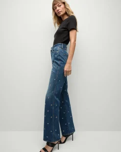 Dylan Grommet Straight-Leg Jeans in Blue Denim><noscript><img width=