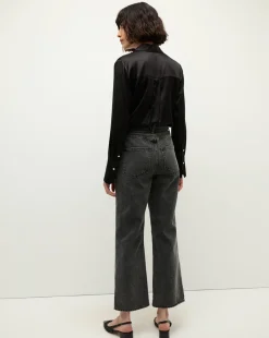 Dylan Rhinestone-Stripe Straight-Leg Jean in Washed Black><noscript><img width=