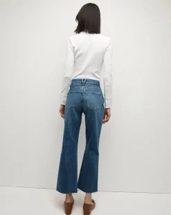 Dylan Straight-Leg Raw Hem Jean in Evening Dusk><noscript><img width=