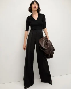 Emily Knit Polo Shirt in>Veronica Beard Sale