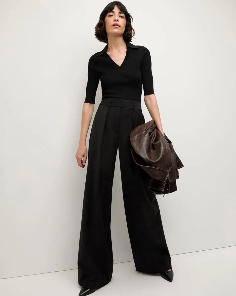 Emily Knit Polo Shirt in>Veronica Beard Sale