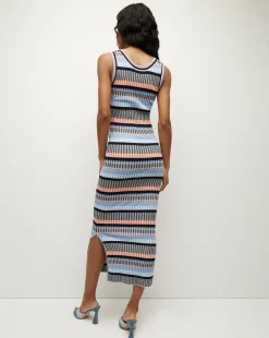 Fabiana Ribbed Dress in Blue Multi><noscript><img width=