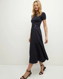 Facia Mixed-Media Dress in>Veronica Beard Online