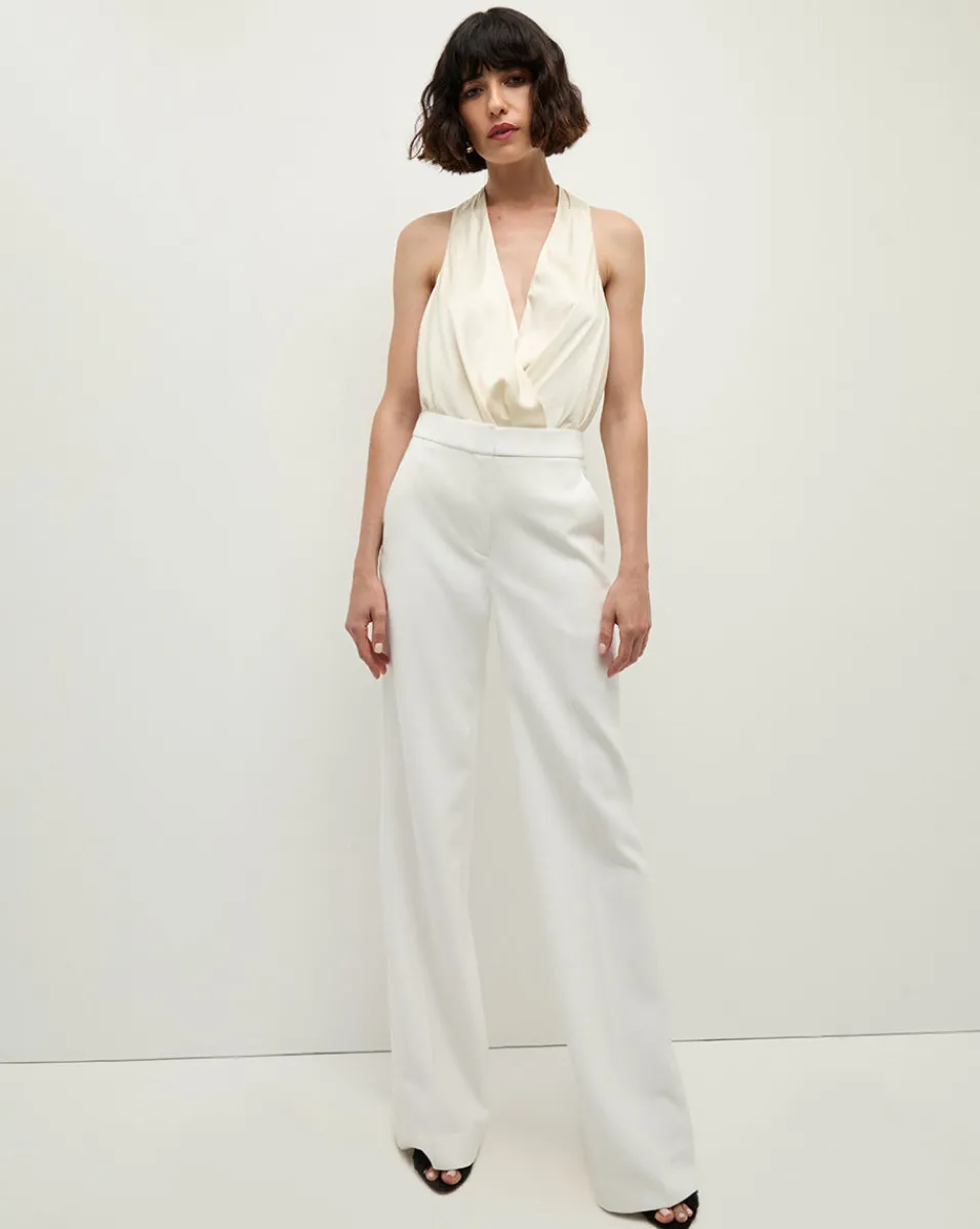 Fernanda Silk Bodysuit in x Poppy Delevingne>Veronica Beard Sale