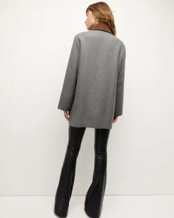 Freya Wool Blend Dickey Coat in Heather Grey><noscript><img width=