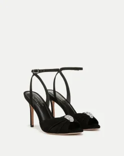 Genevieve Peep-Toe Sandal in x Poppy Delevingne>Veronica Beard Hot