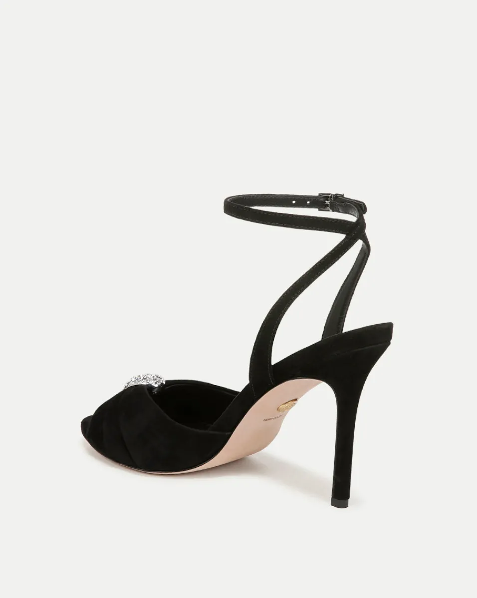 Genevieve Peep-Toe Sandal in x Poppy Delevingne>Veronica Beard Hot