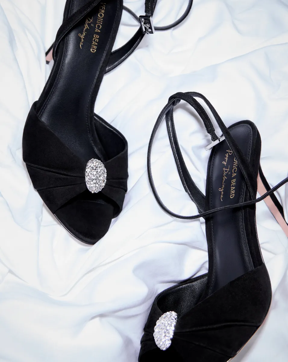Genevieve Peep-Toe Sandal in x Poppy Delevingne>Veronica Beard Hot