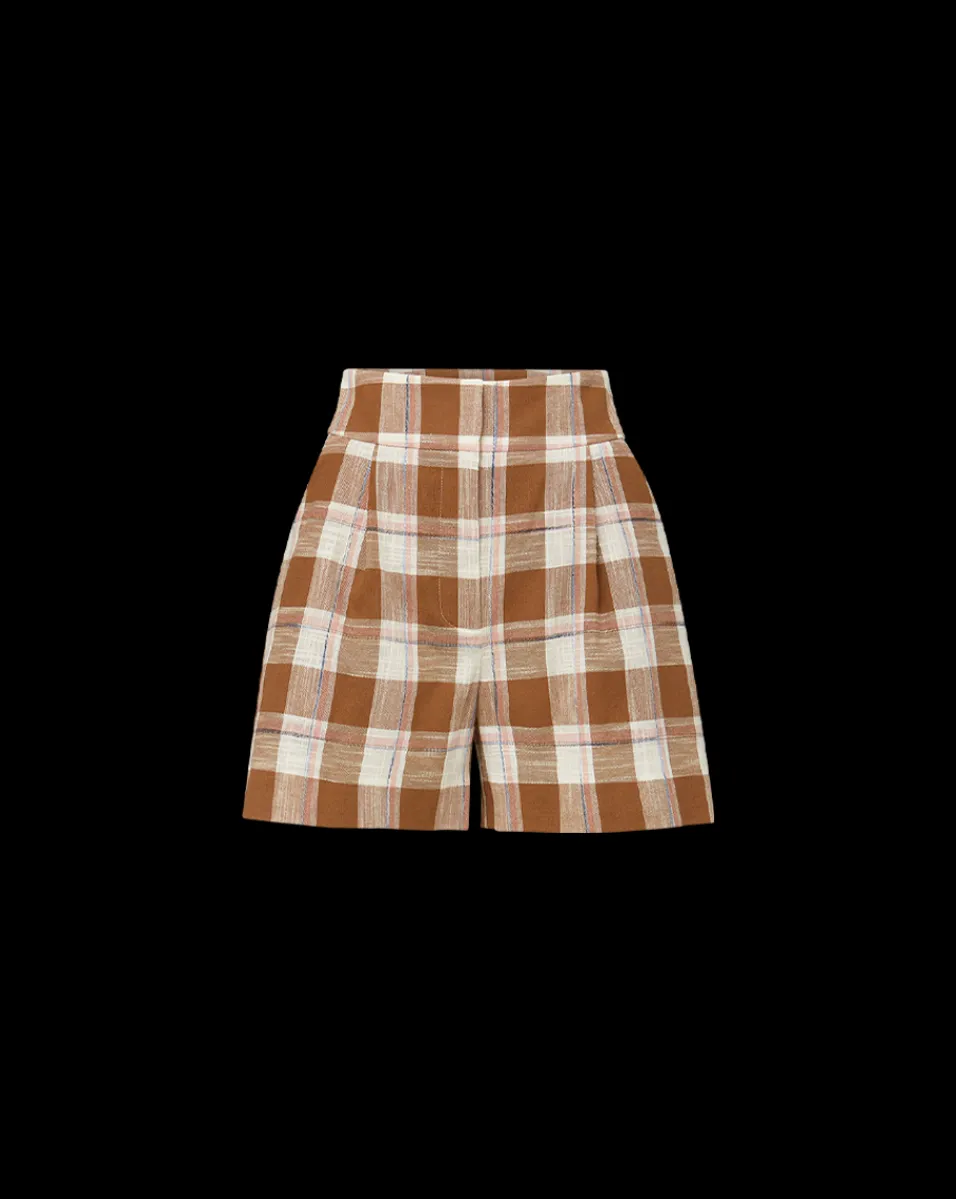 Haina Short in Ochre Multi>Veronica Beard