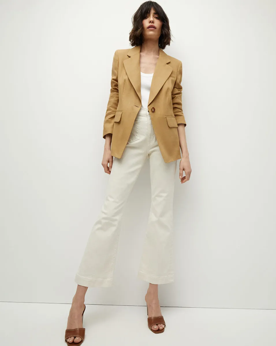 Hayward Khaki Linen Jacket | Relaxed Fit>Veronica Beard Best