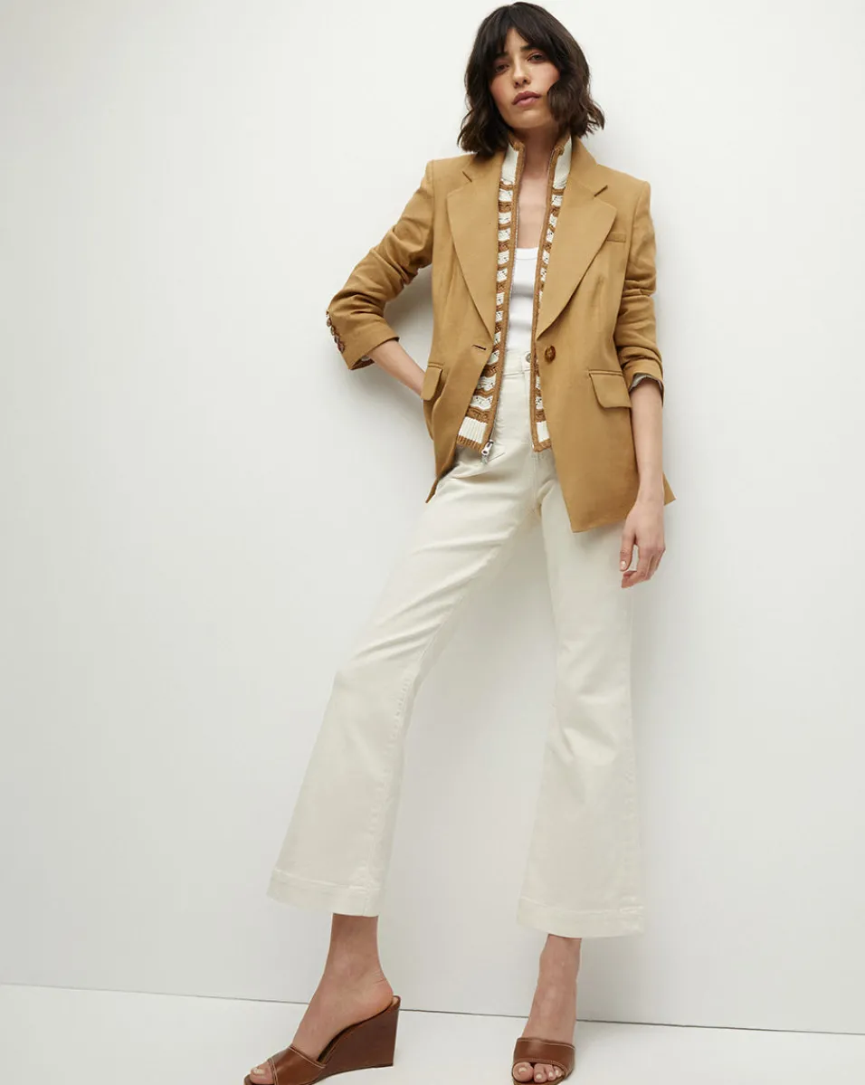 Hayward Khaki Linen Jacket | Relaxed Fit>Veronica Beard Best