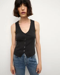 Hoorne Vest Tank Top in>Veronica Beard Sale