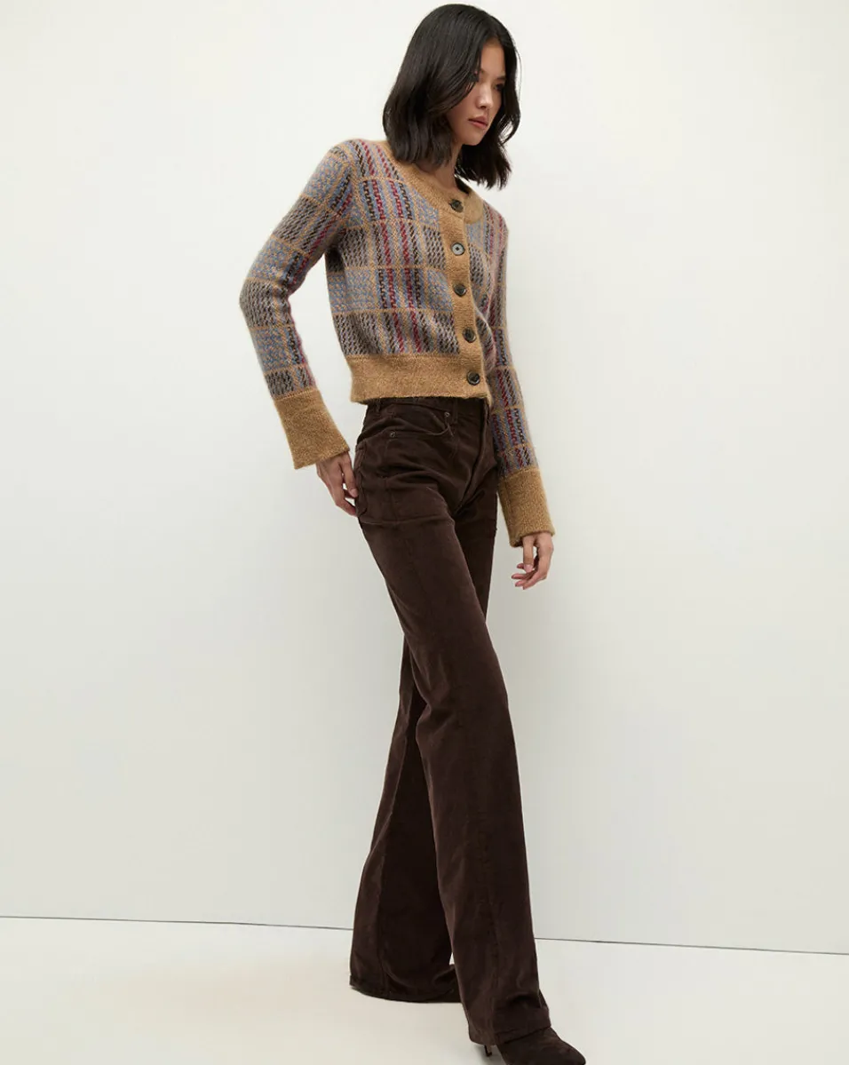 Jacira Plaid Cardigan in Russet>Veronica Beard Discount