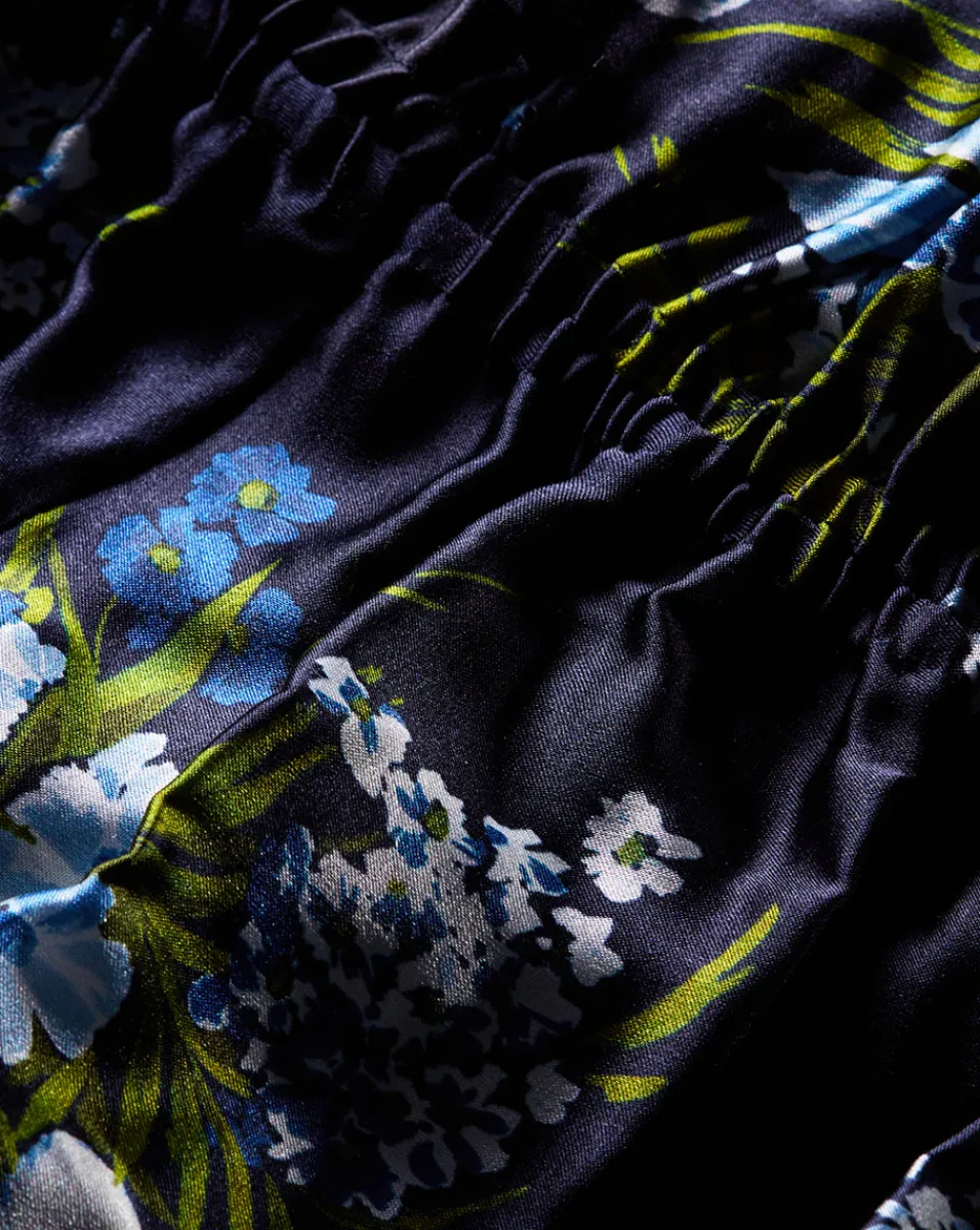 Jackson Stretch-Silk Dress in Navy Multi>Veronica Beard