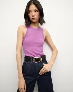 Jerrel Cashmere Tank Top in Purple>Veronica Beard Sale