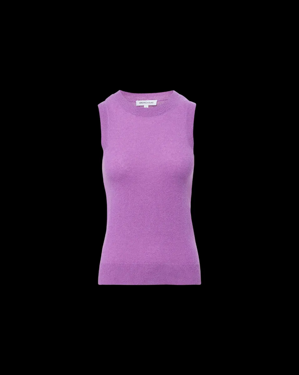 Jerrel Cashmere Tank Top in Purple>Veronica Beard Sale