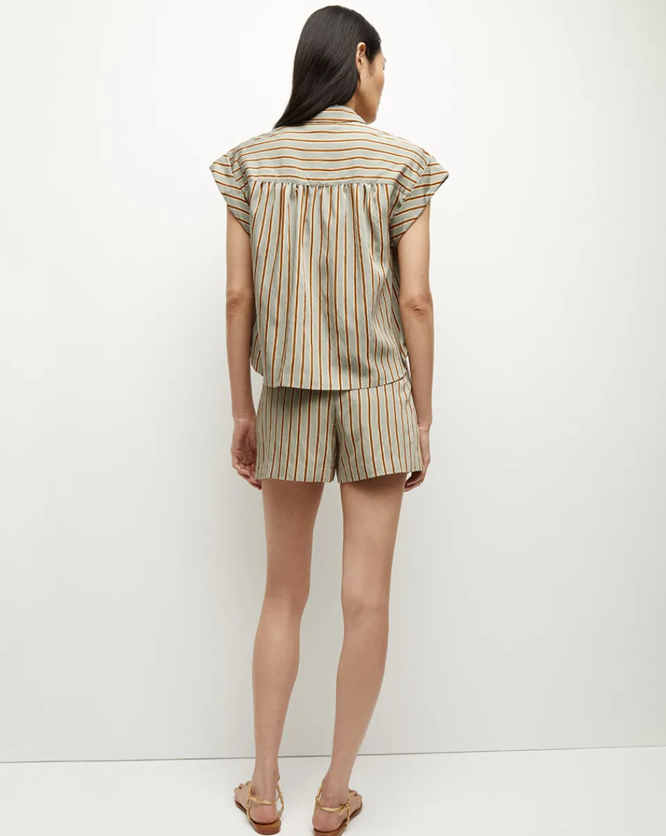 Kasa Pinstripe Button-Down Top>Veronica Beard New