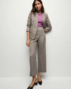 Katie Plaid Dickey Jacket in Oat, Pink & Red Check><noscript><img width=