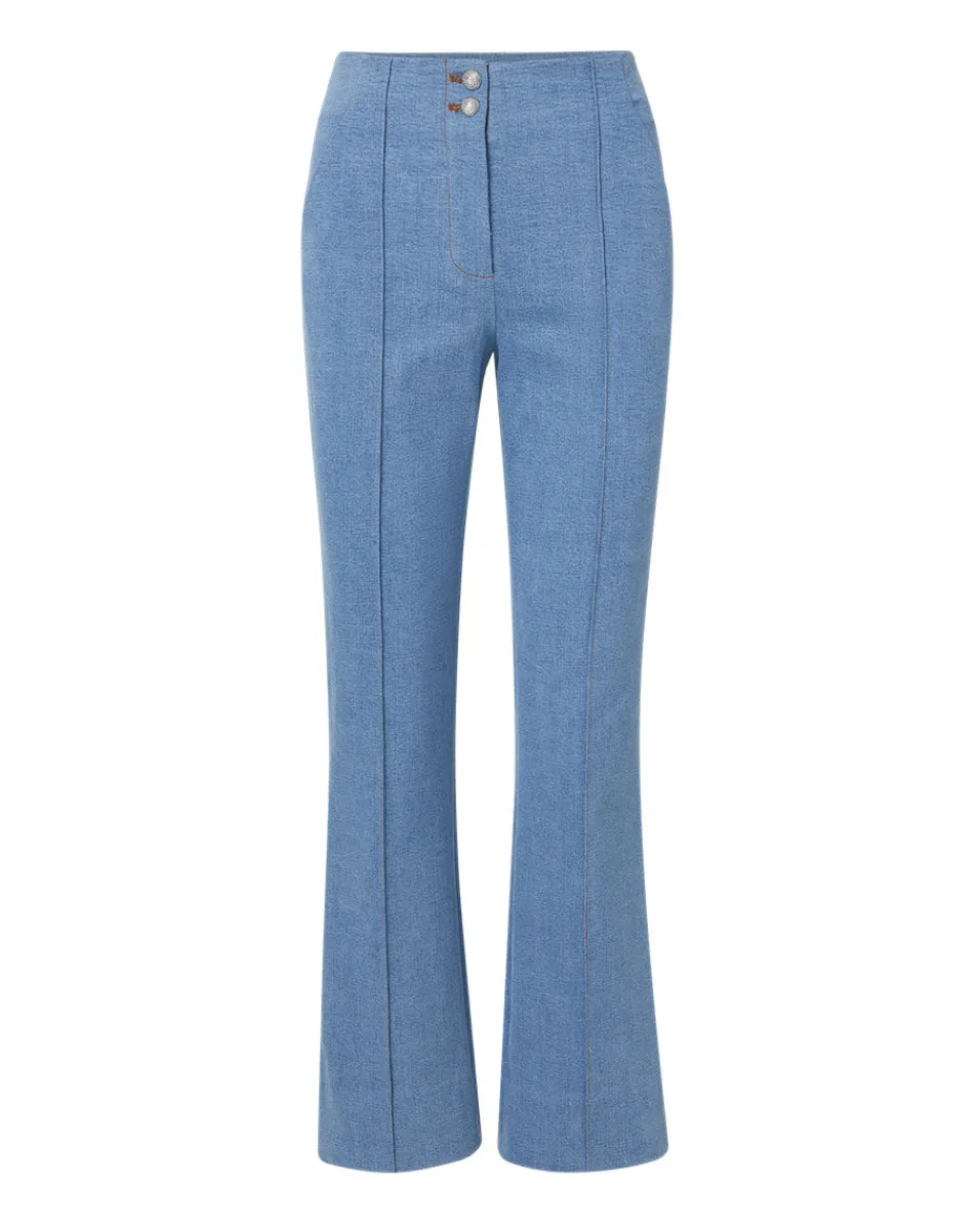 Kean Front-Seam Denim Pant>Veronica Beard Clearance