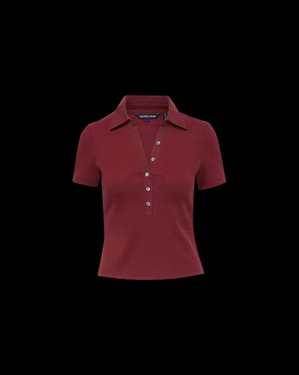 Kearney Button-Down Tee in>Veronica Beard Hot