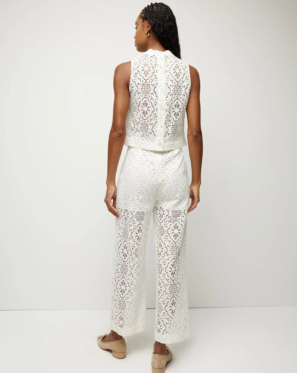 Kehlani Floral Lace Wide-Leg Pant>Veronica Beard Outlet