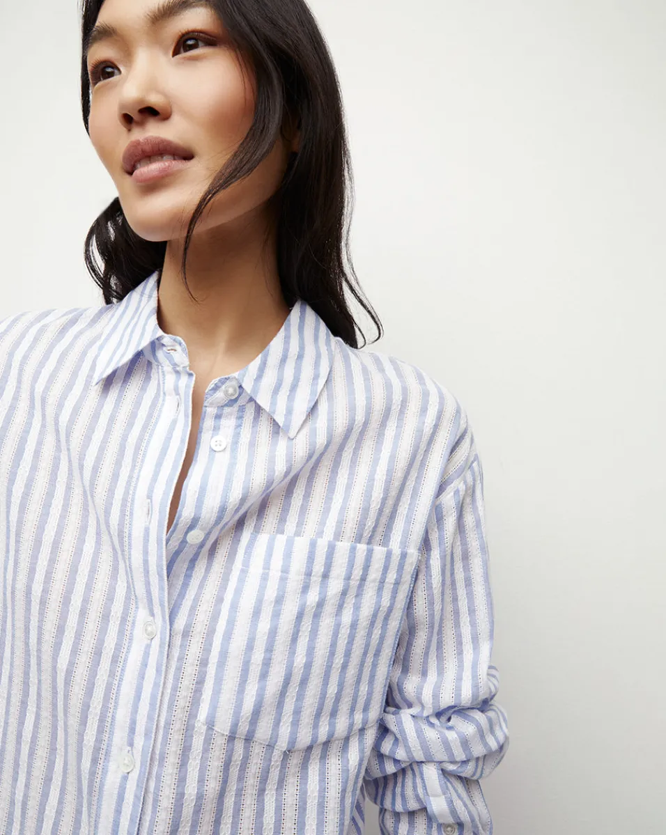 Keiko Button-Down Shirt in>Veronica Beard Hot