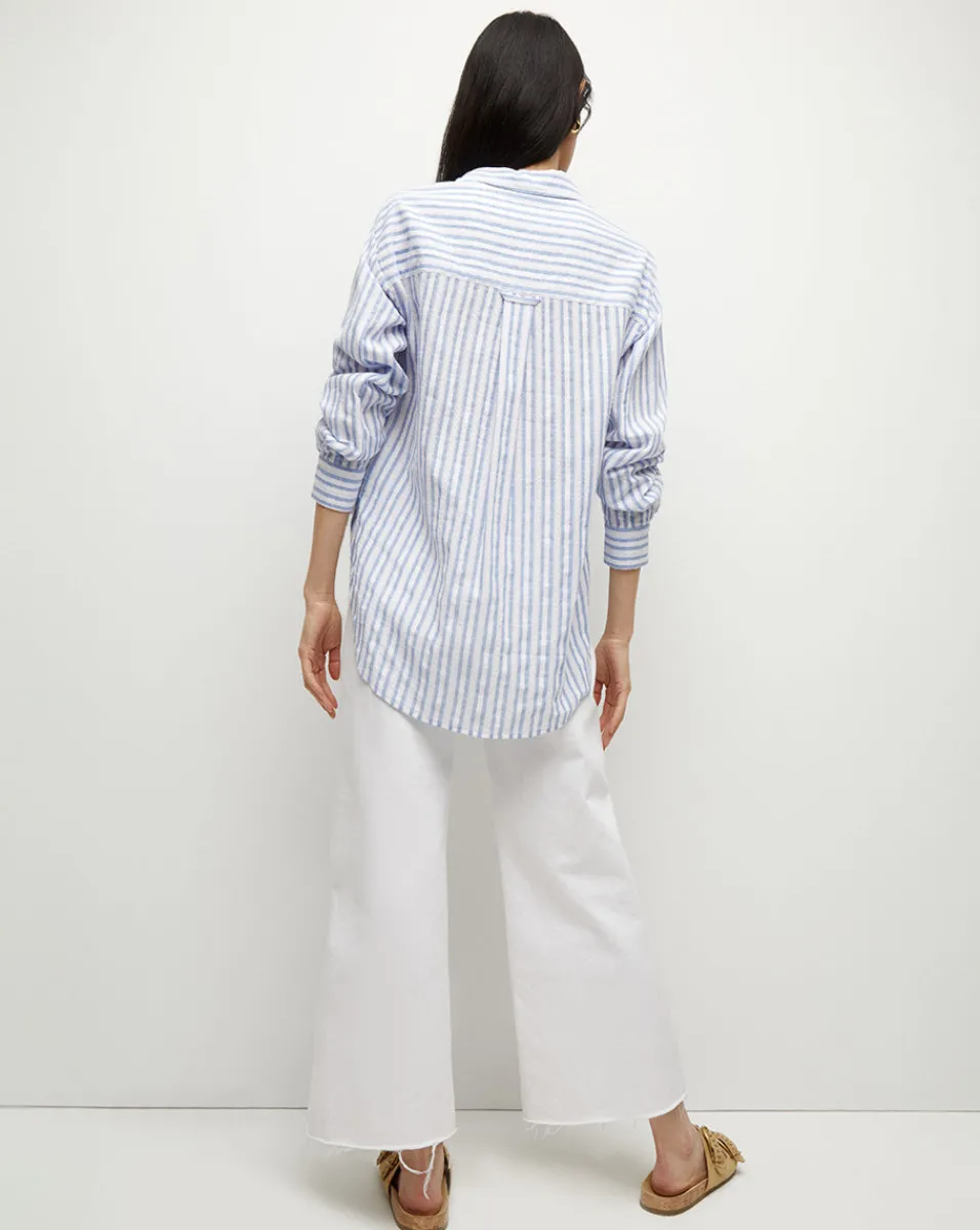 Keiko Button-Down Shirt in>Veronica Beard Hot