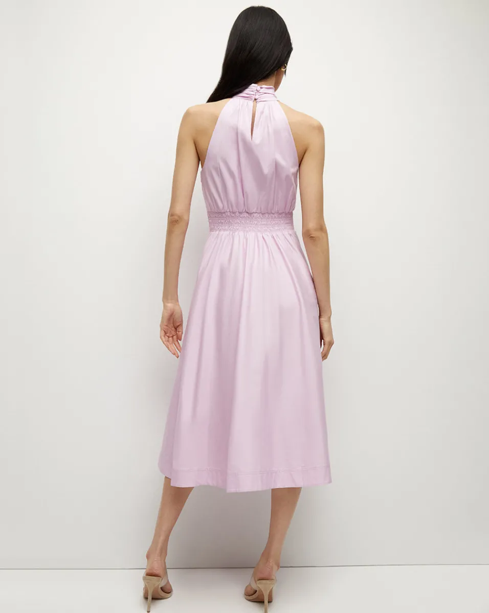 Kinny Poplin Halter Midi Dress>Veronica Beard Outlet