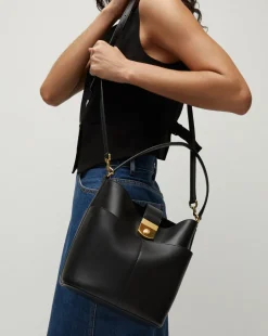 Large Crest Lock Bucket Bag in><noscript><img width=