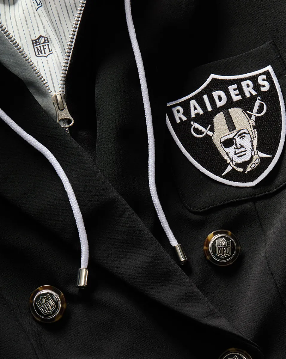 Las Vegas Raiders Dickey Jacket in Black/Silver>Veronica Beard Clearance