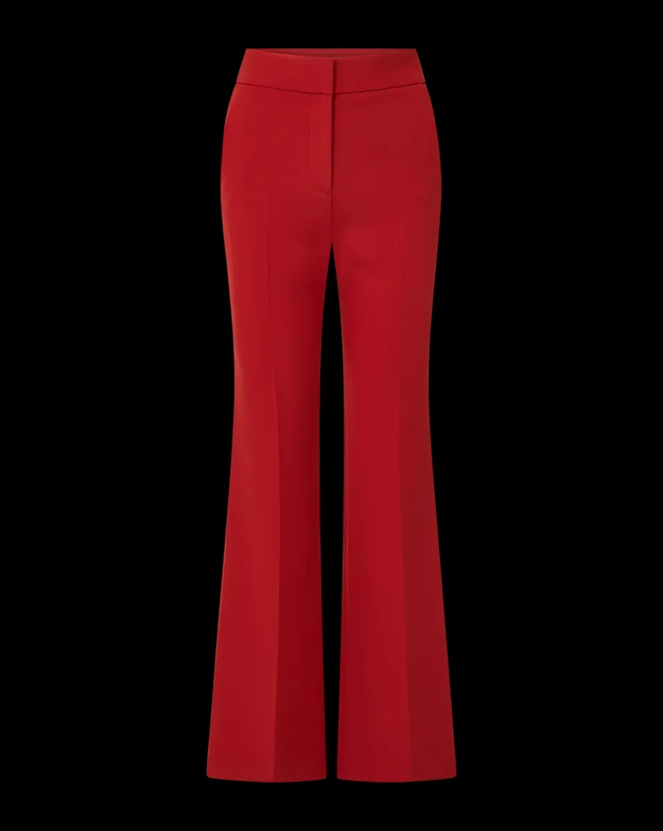 Lebone High Waist Flare Pant in Red>Veronica Beard Clearance