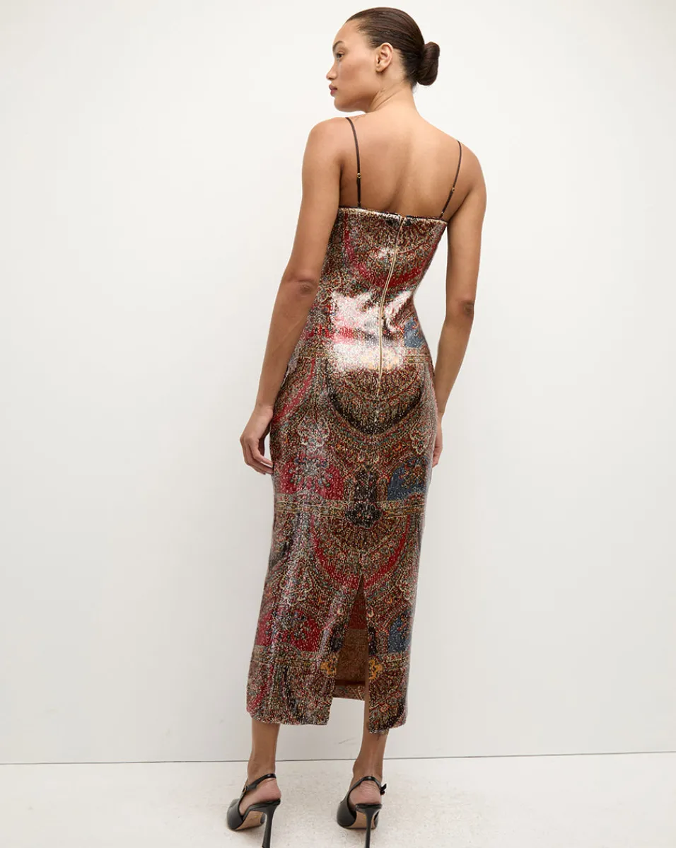 Leda Dress in Red Multi>Veronica Beard Discount