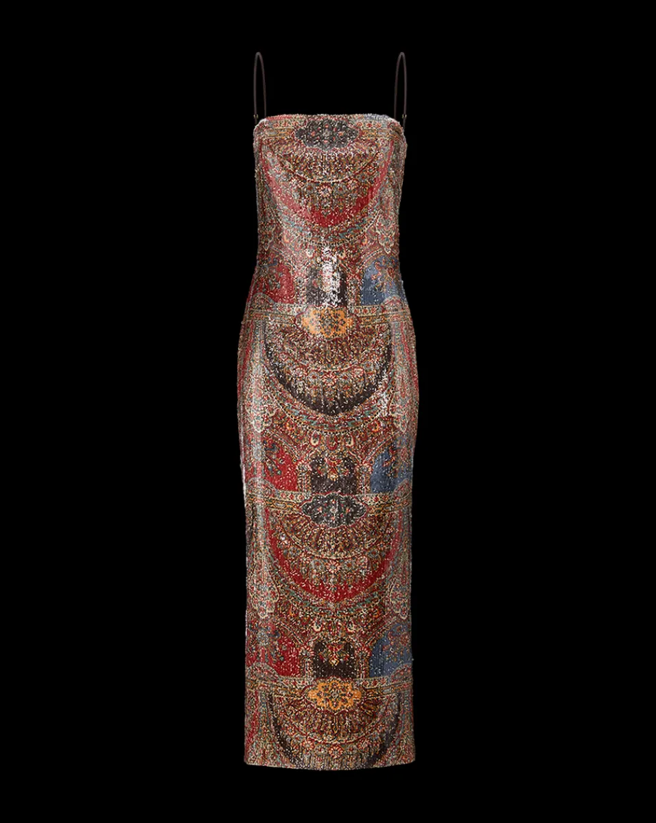 Leda Dress in Red Multi>Veronica Beard Discount