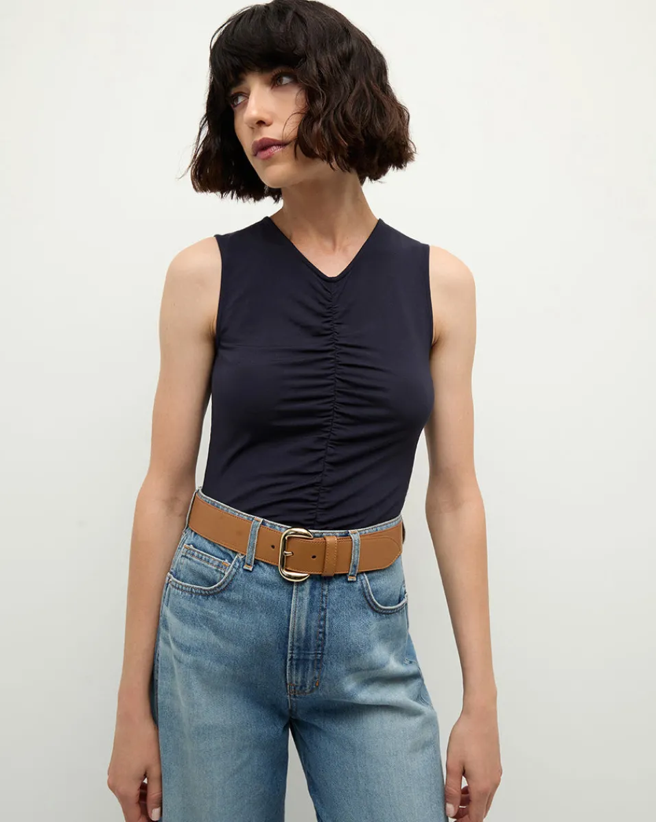 Lidia Leather Belt in>Veronica Beard Clearance