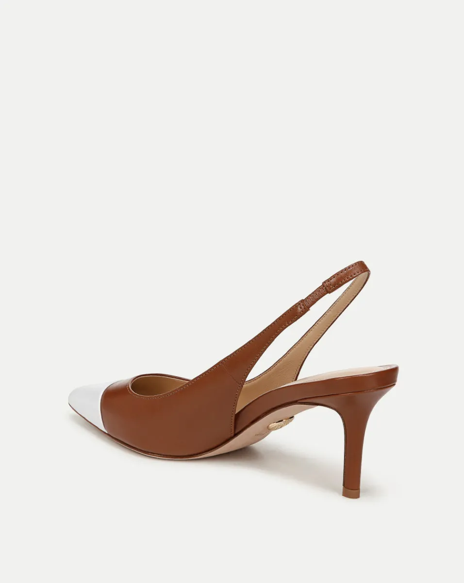 Liliana Leather Slingback Pump in>Veronica Beard Outlet
