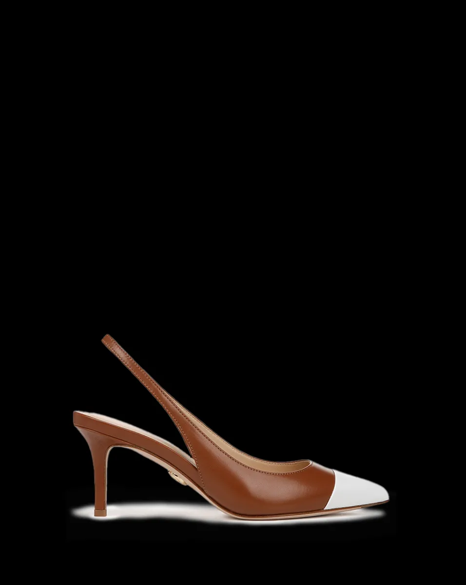 Liliana Leather Slingback Pump in>Veronica Beard Outlet