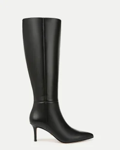 Lisa Leather Mid-Heel Tall Boot in>Veronica Beard New