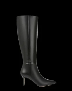Lisa Leather Mid-Heel Tall Boot in><noscript><img width=