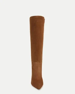 Lisa Suede Mid-Heel Tall Boot in><noscript><img width=