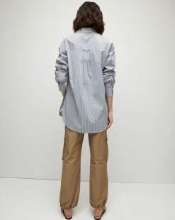 Lloyd Striped Button-Down Top | Logo Crest in><noscript><img width=