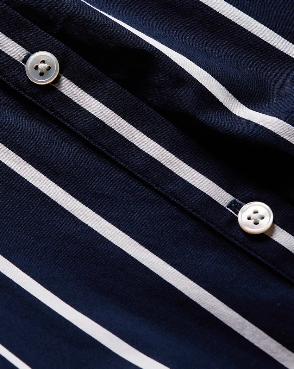 Lloyd Striped Button-Down Shirt in>Veronica Beard Discount