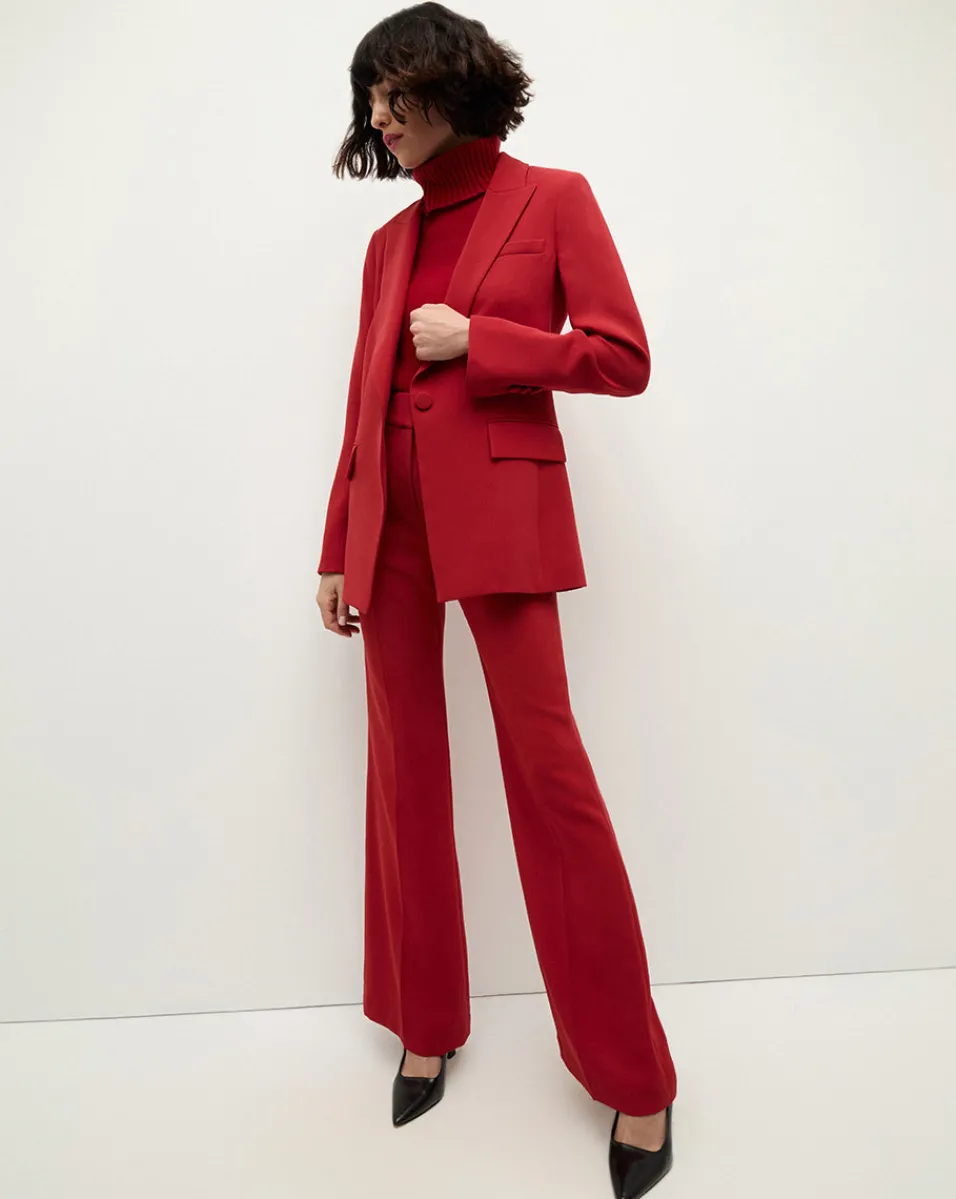 Long and Lean Dickey Jacket in Red>Veronica Beard Clearance
