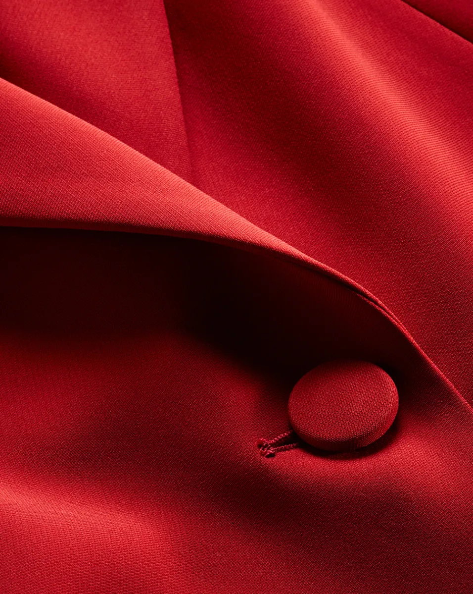 Long and Lean Dickey Jacket in Red>Veronica Beard Clearance