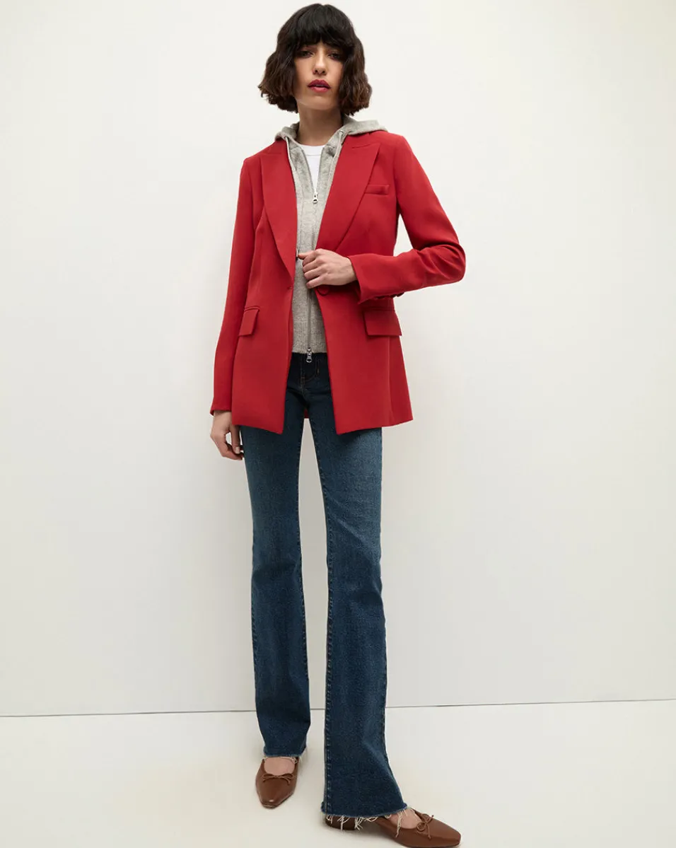 Long and Lean Dickey Jacket in Red>Veronica Beard Clearance