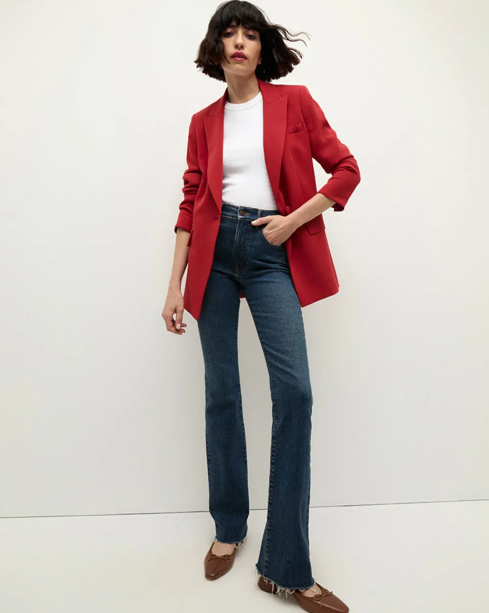 Long and Lean Dickey Jacket in Red>Veronica Beard Clearance