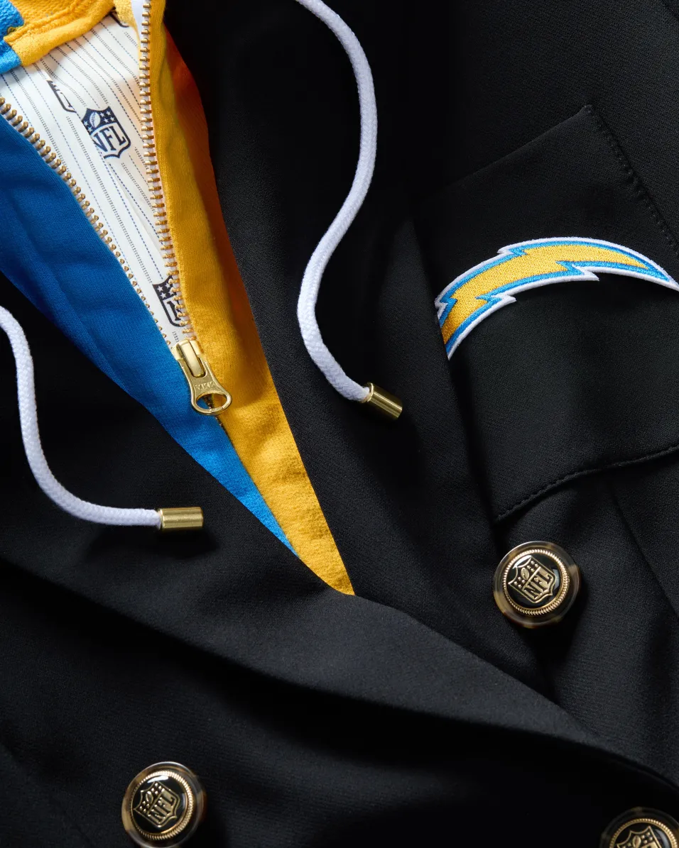 Los Angeles Chargers Dickey Jacket in Black/Gold>Veronica Beard
