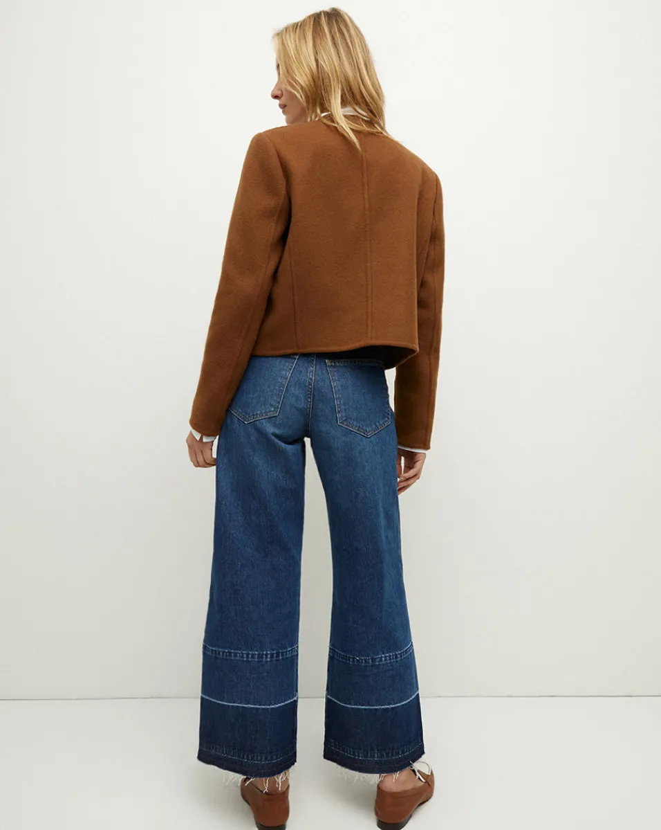 Lyssa Collarless Jacket in Deep Ochre>Veronica Beard Best