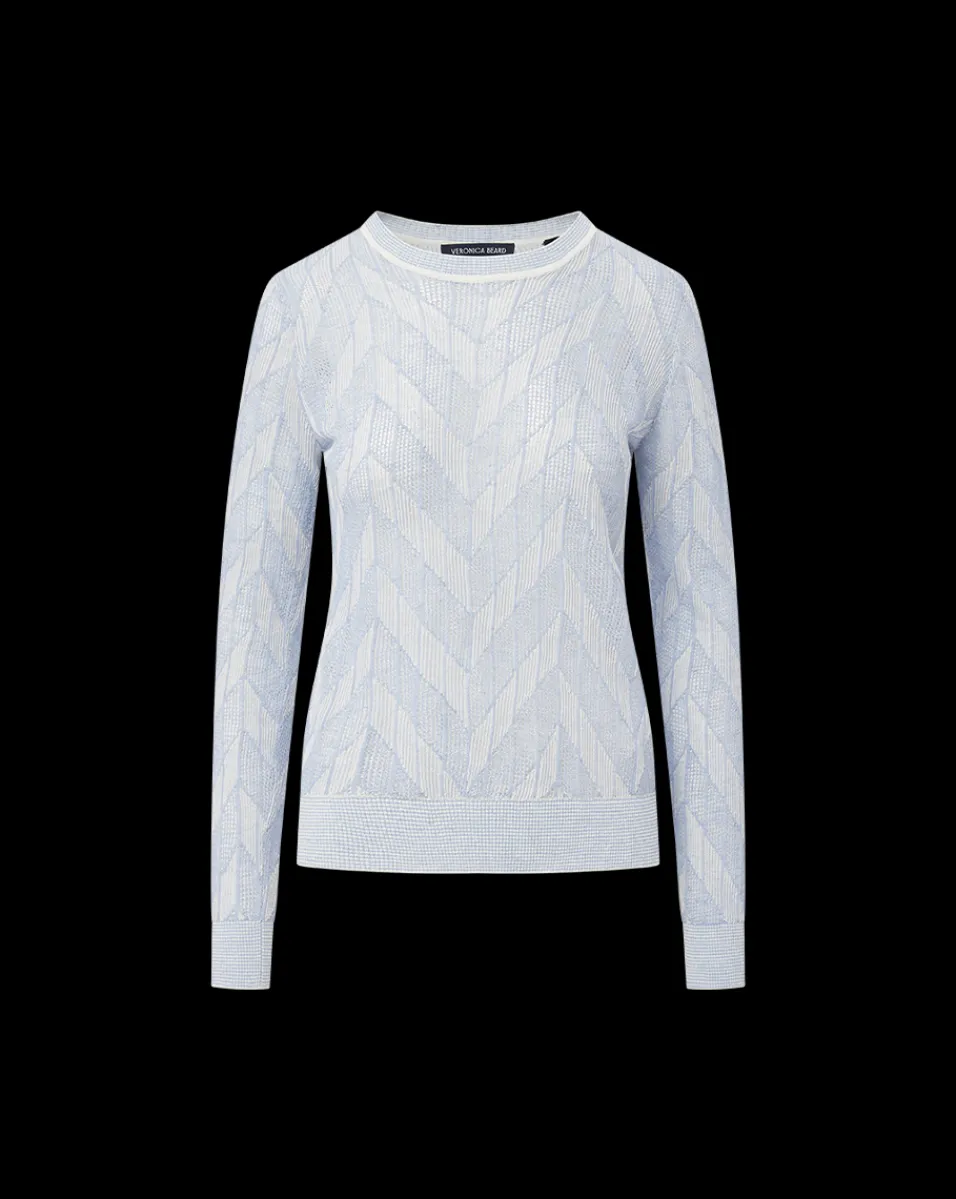 Magellen Linen-Blend Sweater in Light Blue>Veronica Beard Best