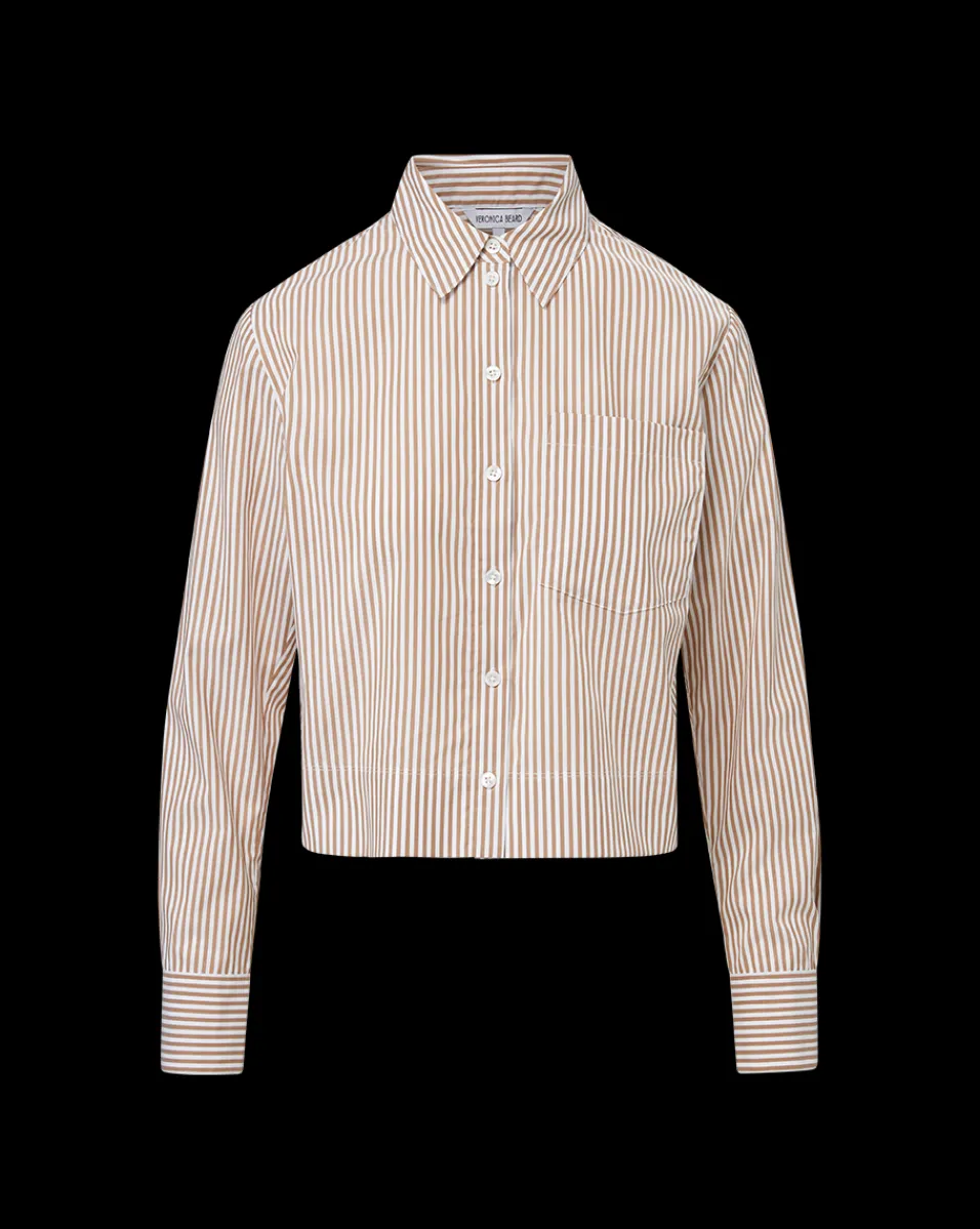 Maia Striped Shirt in>Veronica Beard Sale